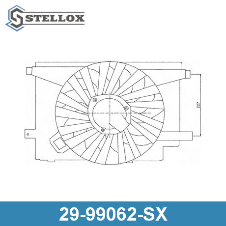 29-99062-SX STELLOX  Вентилятор, охлаждение двигателя