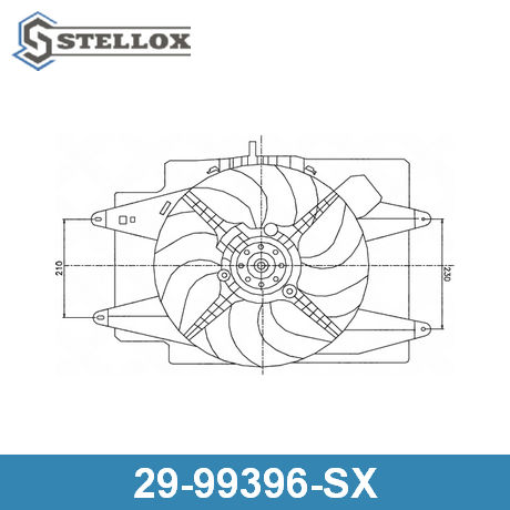 29-99396-SX STELLOX  Вентилятор, охлаждение двигателя