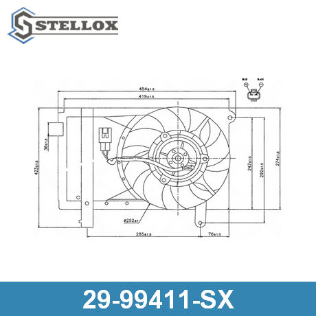 29-99411-SX STELLOX  Вентилятор, охлаждение двигателя