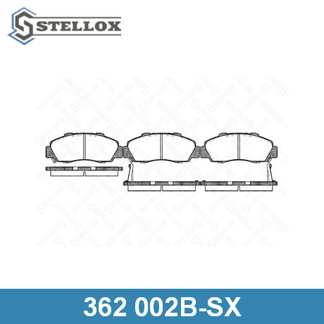 362 002B-SX STELLOX  Комплект тормозных колодок, дисковый тормоз