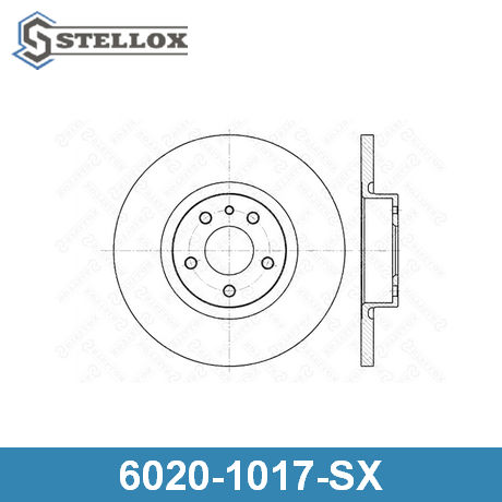 6020-1017-SX STELLOX STELLOX  Тормозной диск