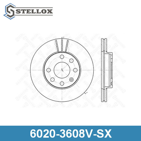 6020-3608V-SX STELLOX  Тормозной диск