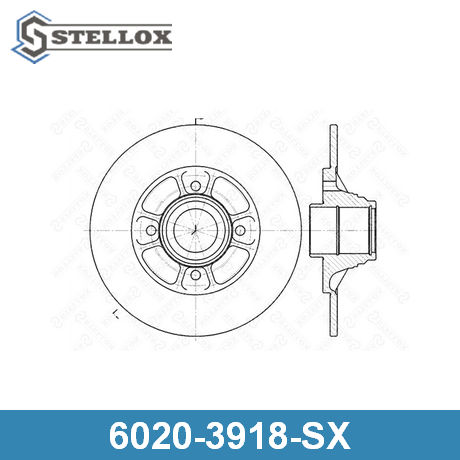 6020-3918-SX STELLOX  Тормозной диск