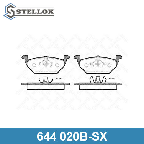 644 020B-SX STELLOX  Комплект тормозных колодок, дисковый тормоз