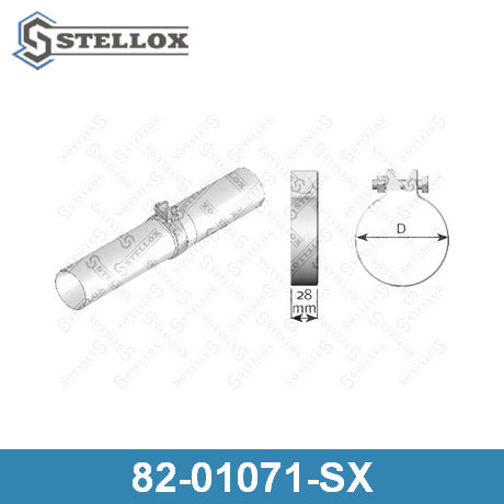 82-01071-SX STELLOX STELLOX  Муфта глушителя соединительная