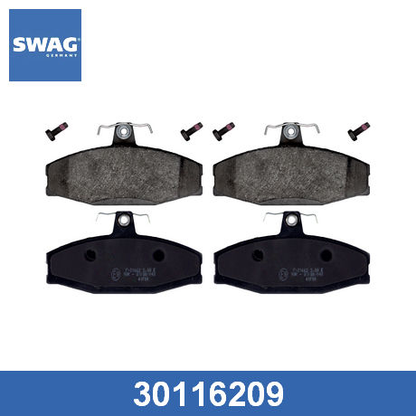 30 11 6209 SWAG  Комплект тормозных колодок, дисковый тормоз