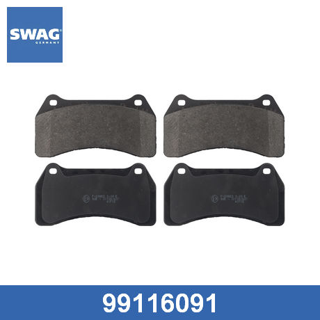 99 11 6091 SWAG  Комплект тормозных колодок, дисковый тормоз