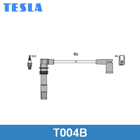 T004B TESLA  Комплект проводов зажигания