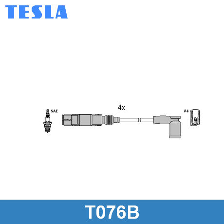 T076B TESLA  Комплект проводов зажигания