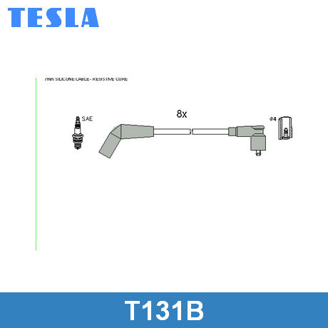 T131B TESLA  Комплект проводов зажигания