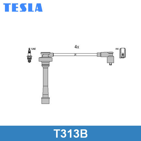 T313B TESLA  Комплект проводов зажигания