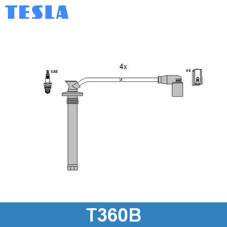 T360B TESLA  Комплект проводов зажигания