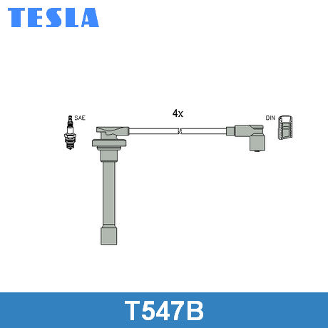 T547B TESLA  Комплект проводов зажигания