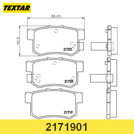 2171901 TEXTAR  Комплект тормозных колодок, дисковый тормоз