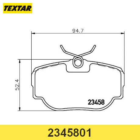 2345801 TEXTAR  Комплект тормозных колодок, дисковый тормоз