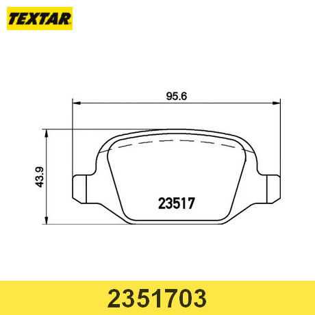 2351703 TEXTAR  Комплект тормозных колодок, дисковый тормоз