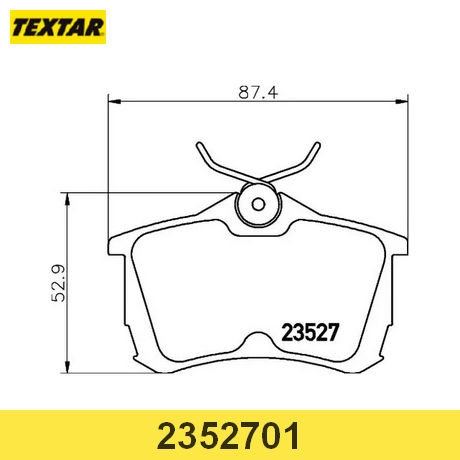 2352701 TEXTAR  Комплект тормозных колодок, дисковый тормоз
