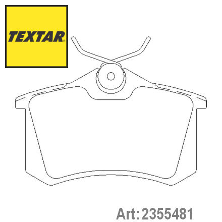 2355481 TEXTAR  Комплект тормозных колодок, дисковый тормоз