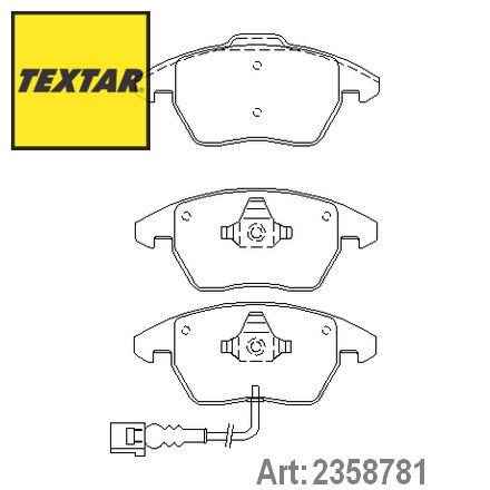 2358781 TEXTAR  Комплект тормозных колодок, дисковый тормоз