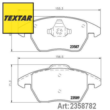 2358782 TEXTAR  Комплект тормозных колодок, дисковый тормоз
