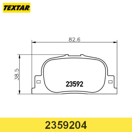 2359204 TEXTAR  Комплект тормозных колодок, дисковый тормоз