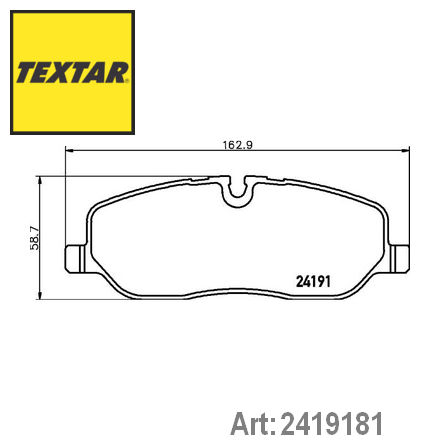 2419181 TEXTAR  Комплект тормозных колодок, дисковый тормоз