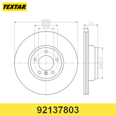92137803 TEXTAR TEXTAR  Тормозной диск
