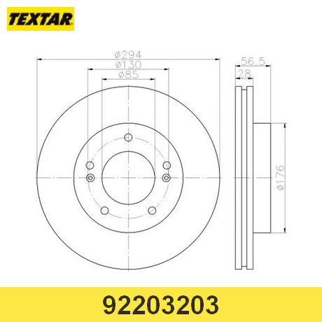 92203203 TEXTAR  Тормозной диск