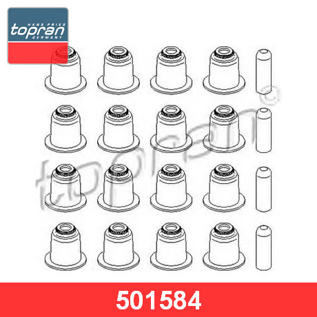 501 584 TOPRAN TOPRAN  Маслосъемные колпачки комплект