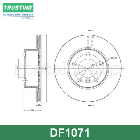 DF1071 TRUSTING TRUSTING  Тормозной диск