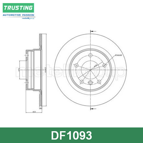 DF1093 TRUSTING TRUSTING  Тормозной диск