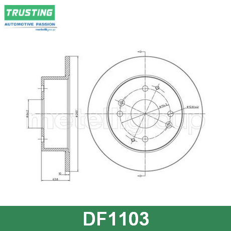 DF1103 TRUSTING  Тормозной диск