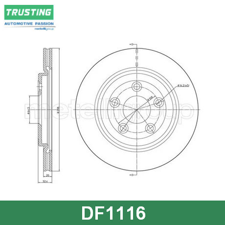 DF1116 TRUSTING  Тормозной диск