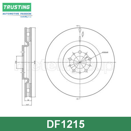 DF1215 TRUSTING TRUSTING  Тормозной диск