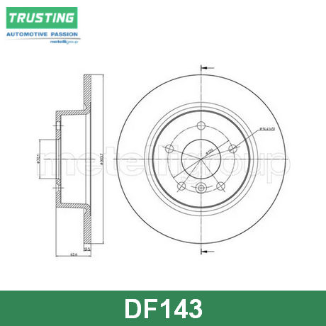DF143 TRUSTING  Тормозной диск