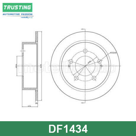 DF1434 TRUSTING  Тормозной диск