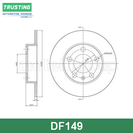 DF149 TRUSTING  Тормозной диск