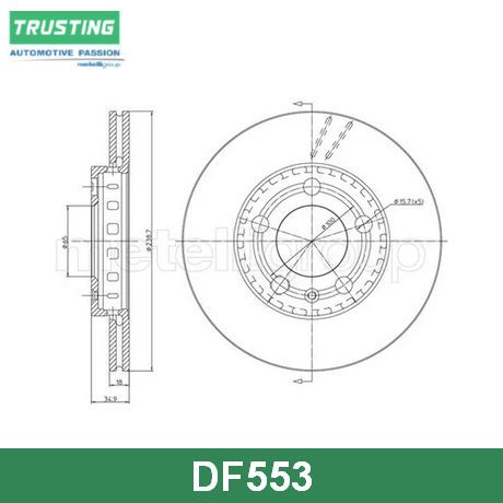 DF553 TRUSTING  Тормозной диск