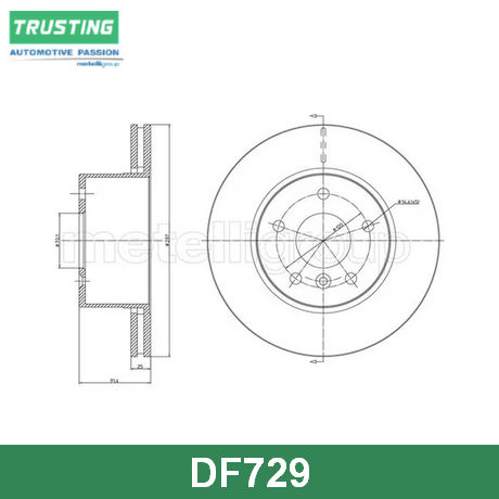 DF729 TRUSTING  Тормозной диск