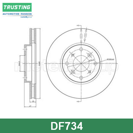 DF734 TRUSTING  Тормозной диск