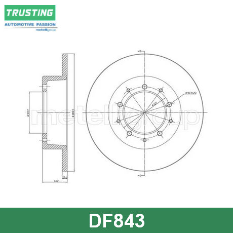 DF843 TRUSTING  Тормозной диск