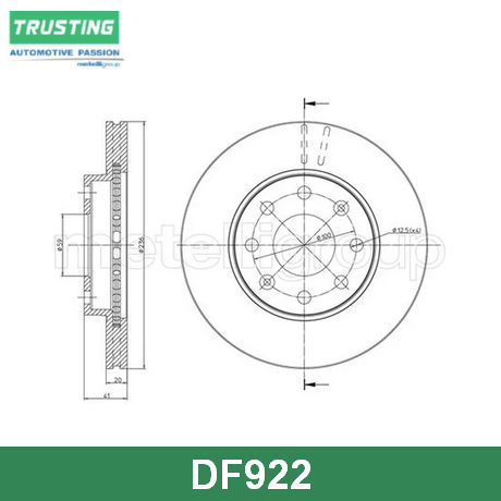 DF922 TRUSTING  Тормозной диск