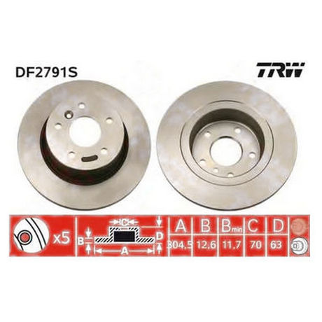DF2791S TRW  Тормозной диск