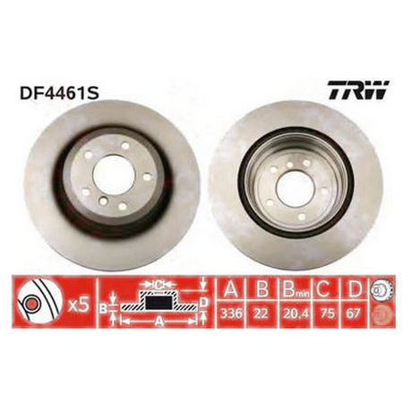 DF4459 TRW TRW  Тормозной диск