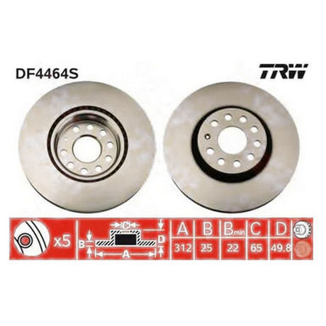 DF4464S TRW  Тормозной диск