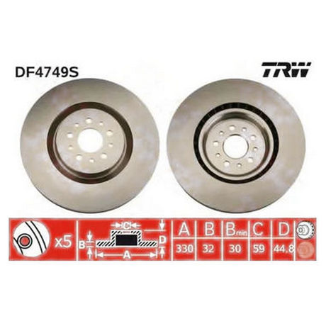 DF4749S TRW TRW  Тормозной диск