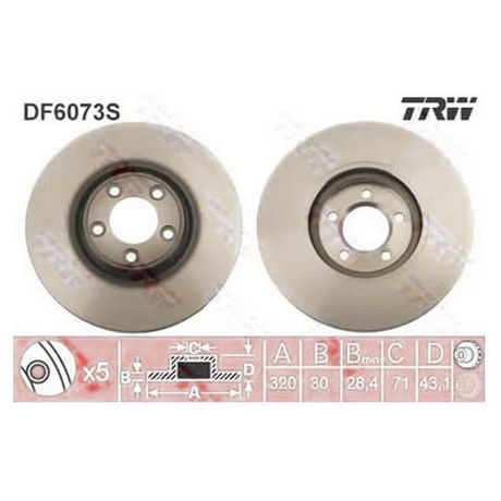 DF6073S TRW  Тормозной диск