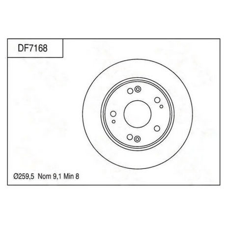 DF7168 TRW  Тормозной диск