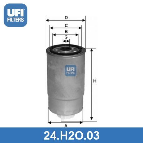 24.H2O.03 UFI UFI  Топливный фильтр