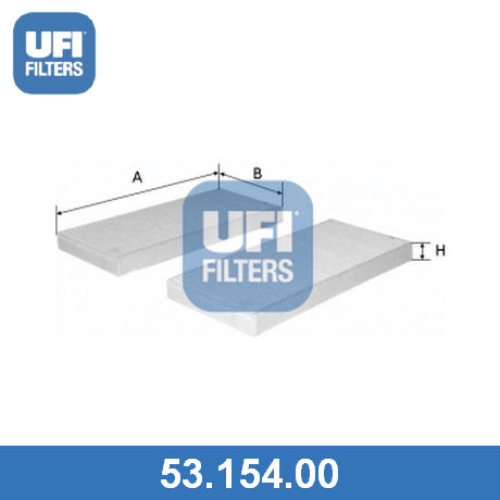 53.154.00 UFI UFI  Фильтр салонный; Фильтр кондиционера; Фильтр очистки воздуха в салоне;